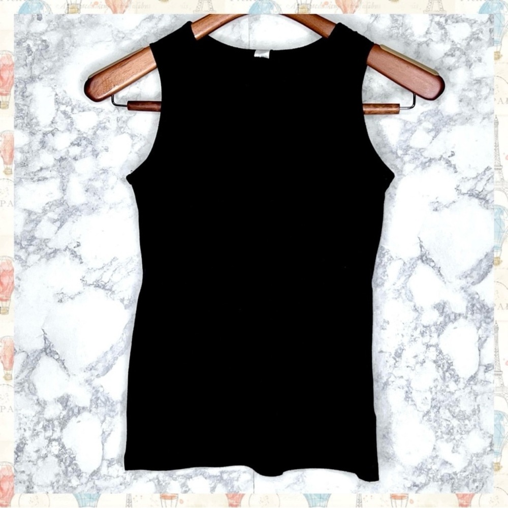 Knit Works Girls Black Y2K Pullover Tank Top Size 16